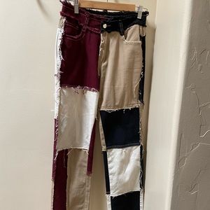 Multi-colored jeans - straight leg